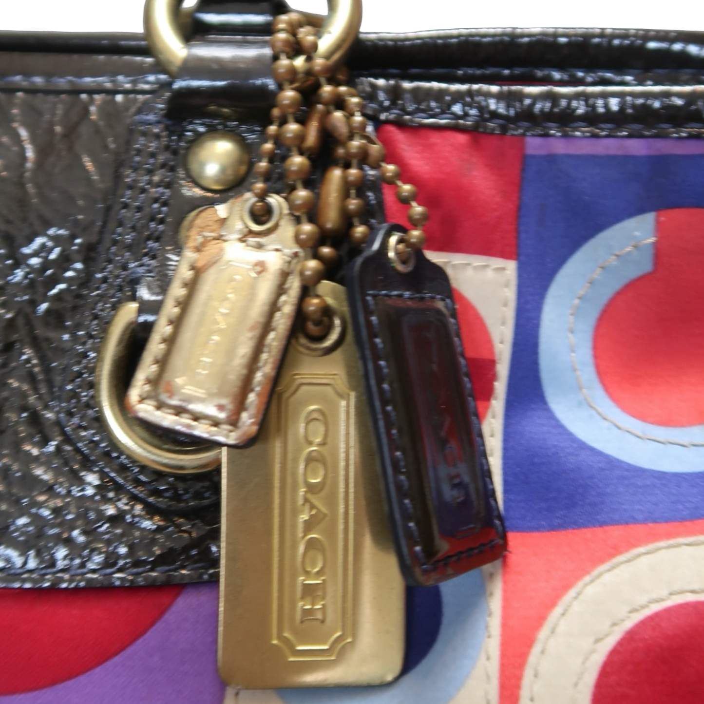 RED & BLUE COACH BAG
