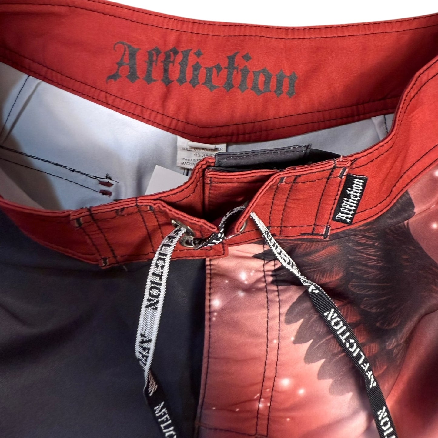 AFFLICTION RED BOARD SHORT - 31x11”