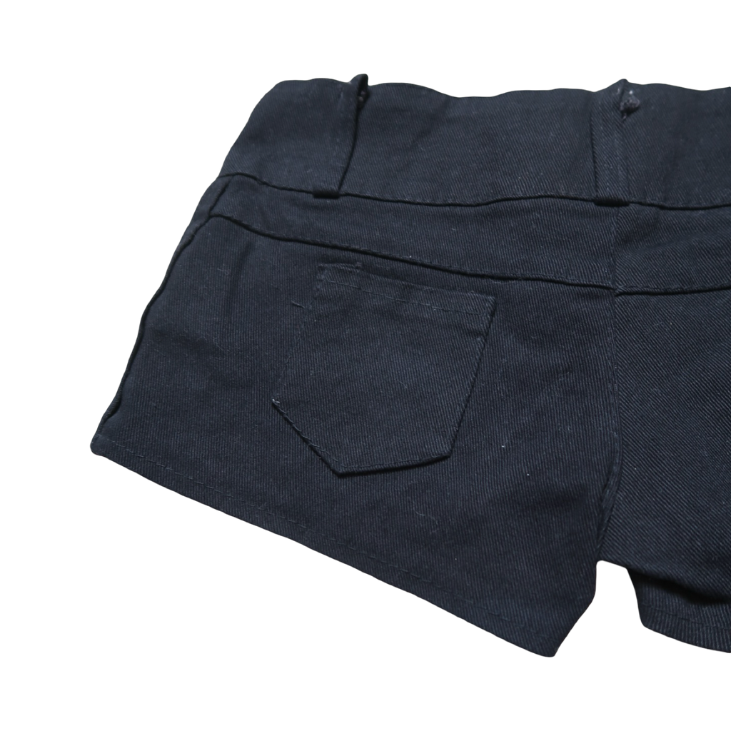 BLACK STUDD MINI SHORT - XS