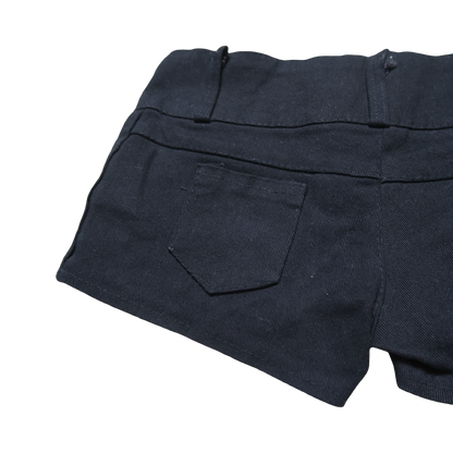 BLACK STUDD MINI SHORT - XS