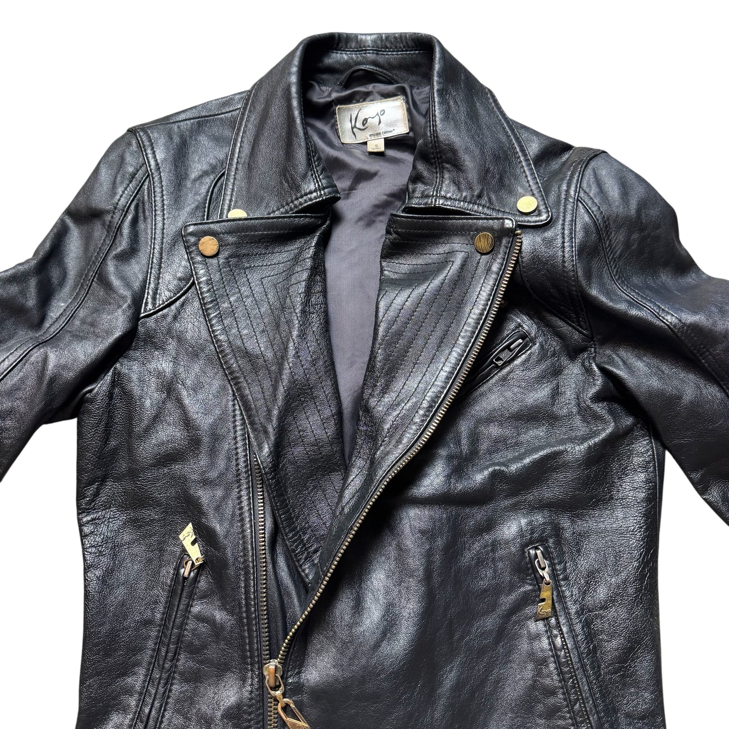 KOYO VINTAGE BLACK LEATHER JACKET - S