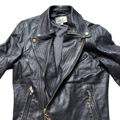 KOYO VINTAGE BLACK LEATHER JACKET - S