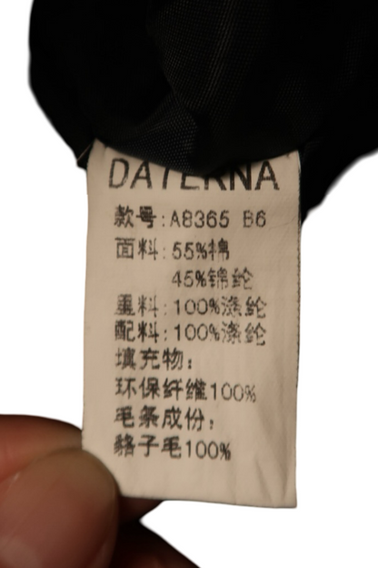DAIERNA NAVY & GOLD FUR JACKET - S