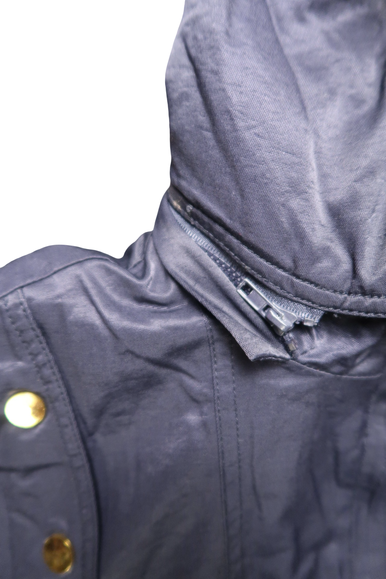 DAIERNA NAVY & GOLD FUR JACKET - S