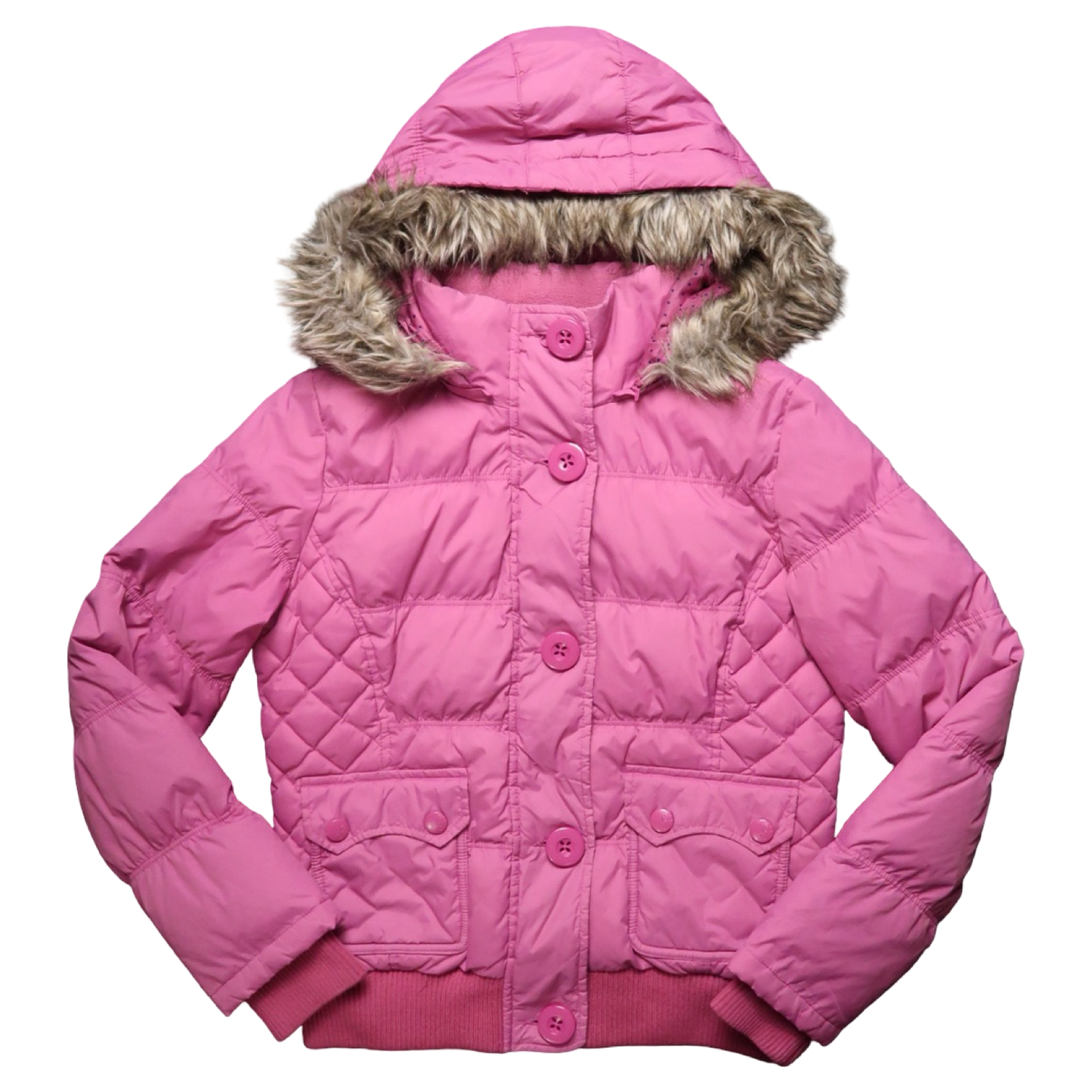 JEANS WEST PINK FUR JACKET - S
