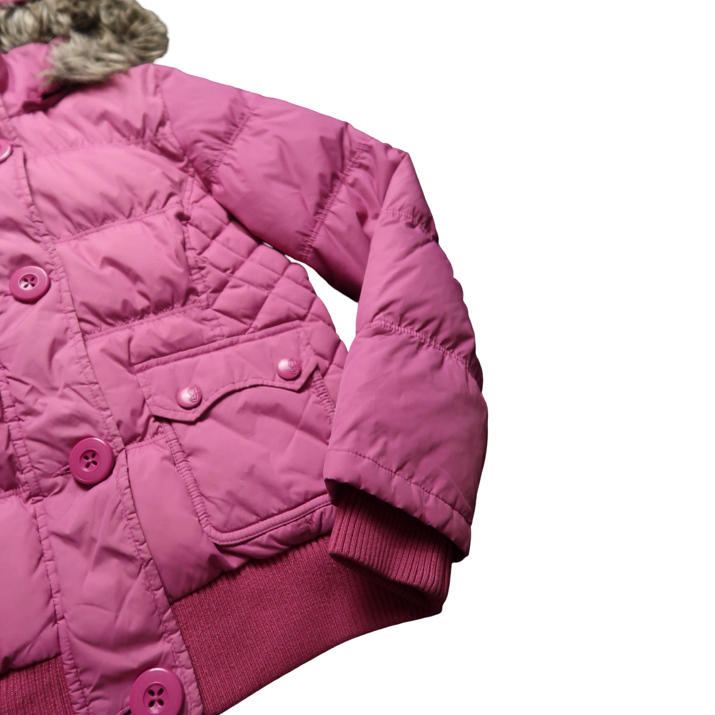JEANS WEST PINK FUR JACKET - S