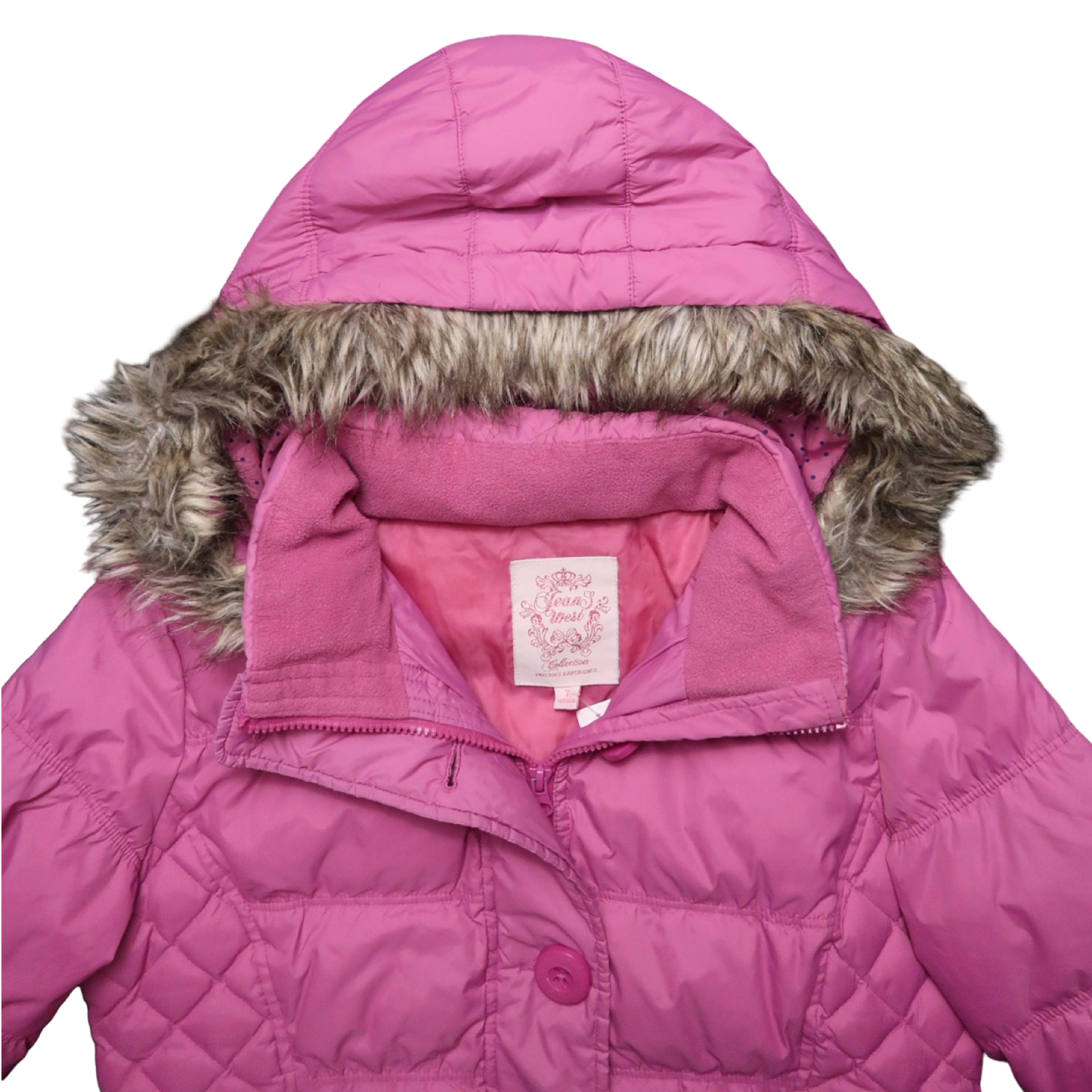 JEANS WEST PINK FUR JACKET - S