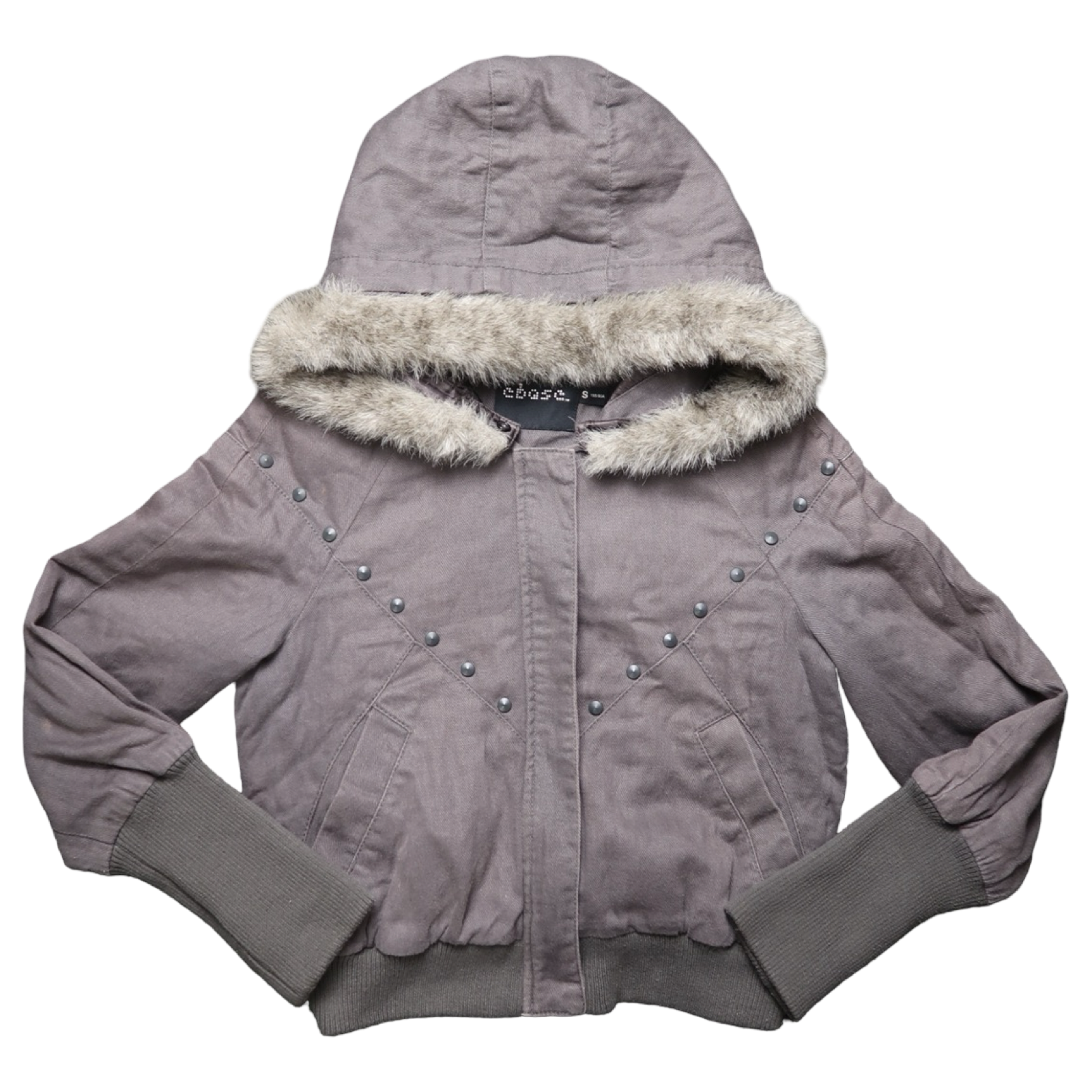 EBASE GREY FUR JACKET - S