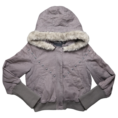 EBASE GREY FUR JACKET - S