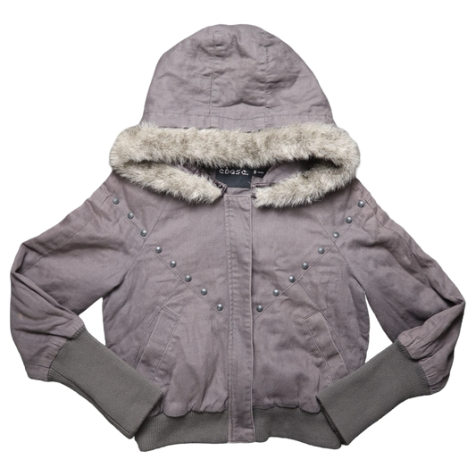 EBASE GREY FUR JACKET - S