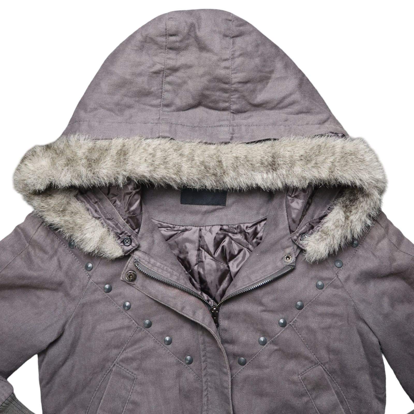 EBASE GREY FUR JACKET - S