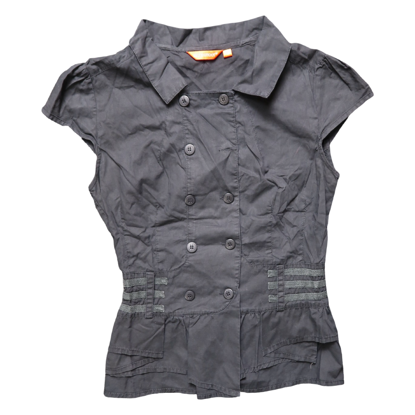 MOON STREET SHORT SLEEVE BUTTON UP - S