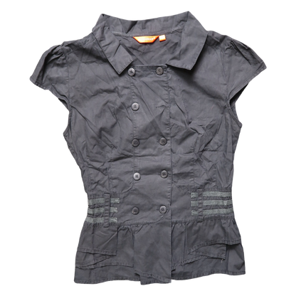MOON STREET SHORT SLEEVE BUTTON UP - S