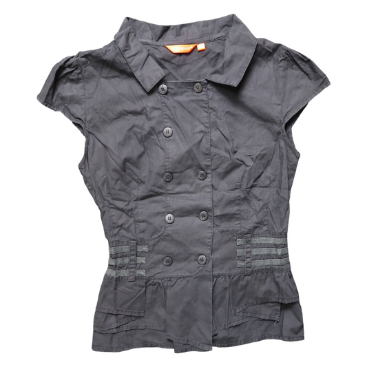 MOON STREET SHORT SLEEVE BUTTON UP - S