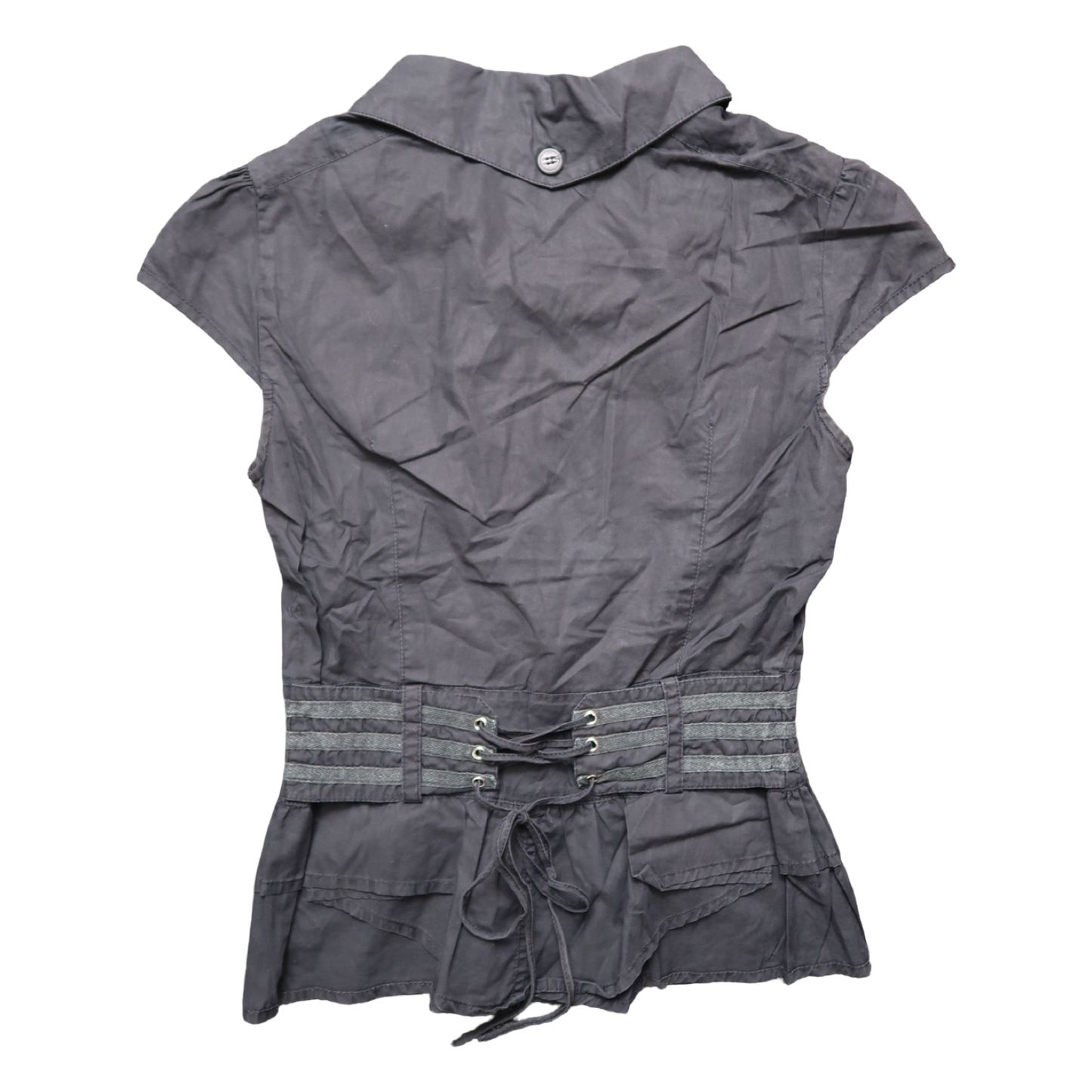 MOON STREET SHORT SLEEVE BUTTON UP - S