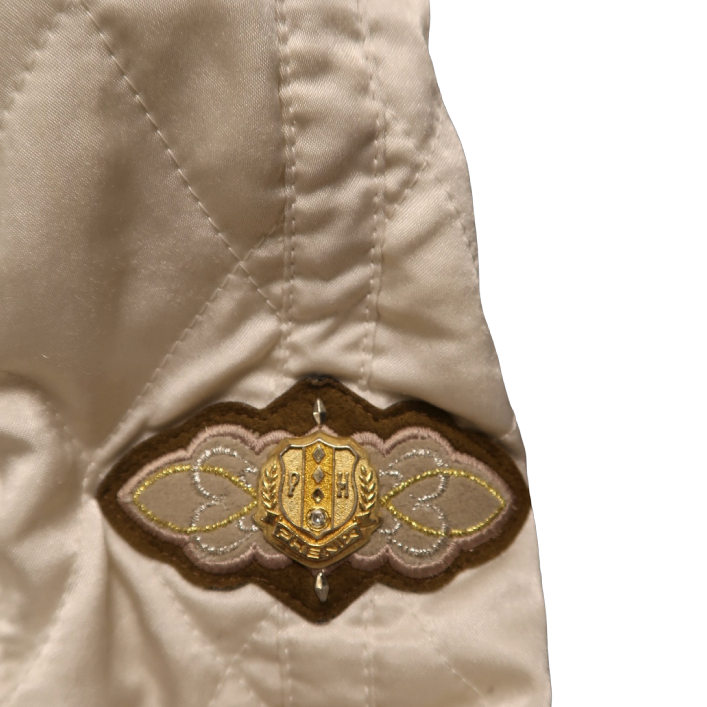 VINTAGE WHITE FUR PUFFER - S