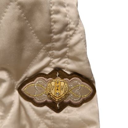 VINTAGE WHITE FUR PUFFER - S