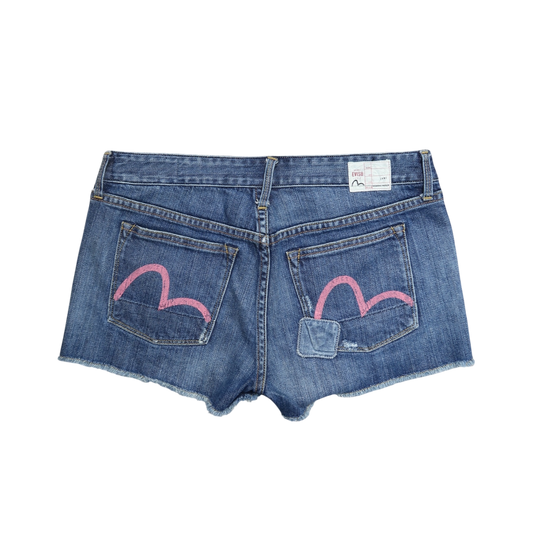 VINTAGE EVISU MINI SHORT - M