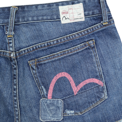VINTAGE EVISU MINI SHORT - M