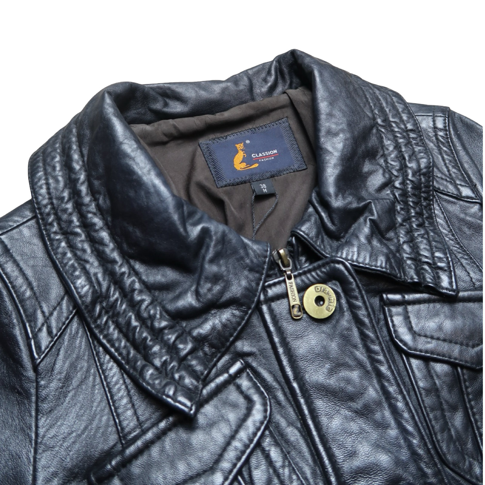 VINTAGE SHEEP LEATHER JACKET - S