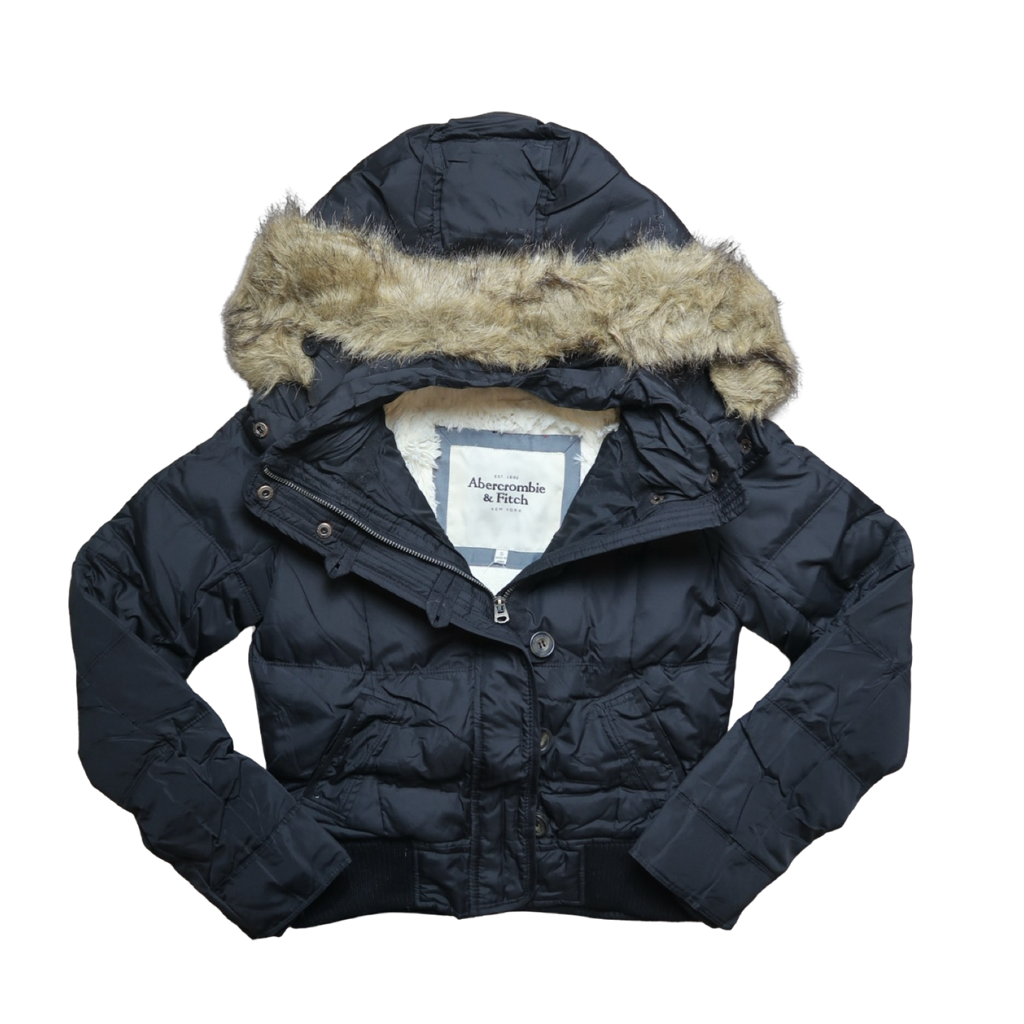 ABERCROMBIE & FITCH FUR JACKET - S