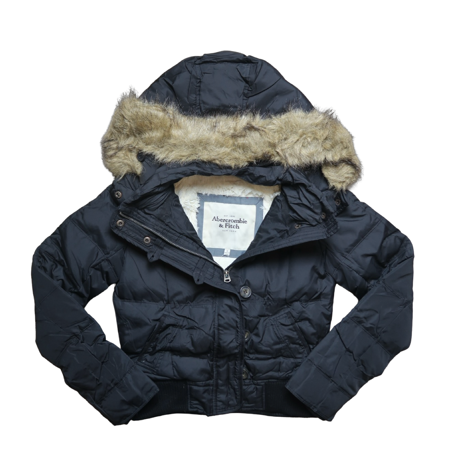 ABERCROMBIE & FITCH FUR JACKET - S