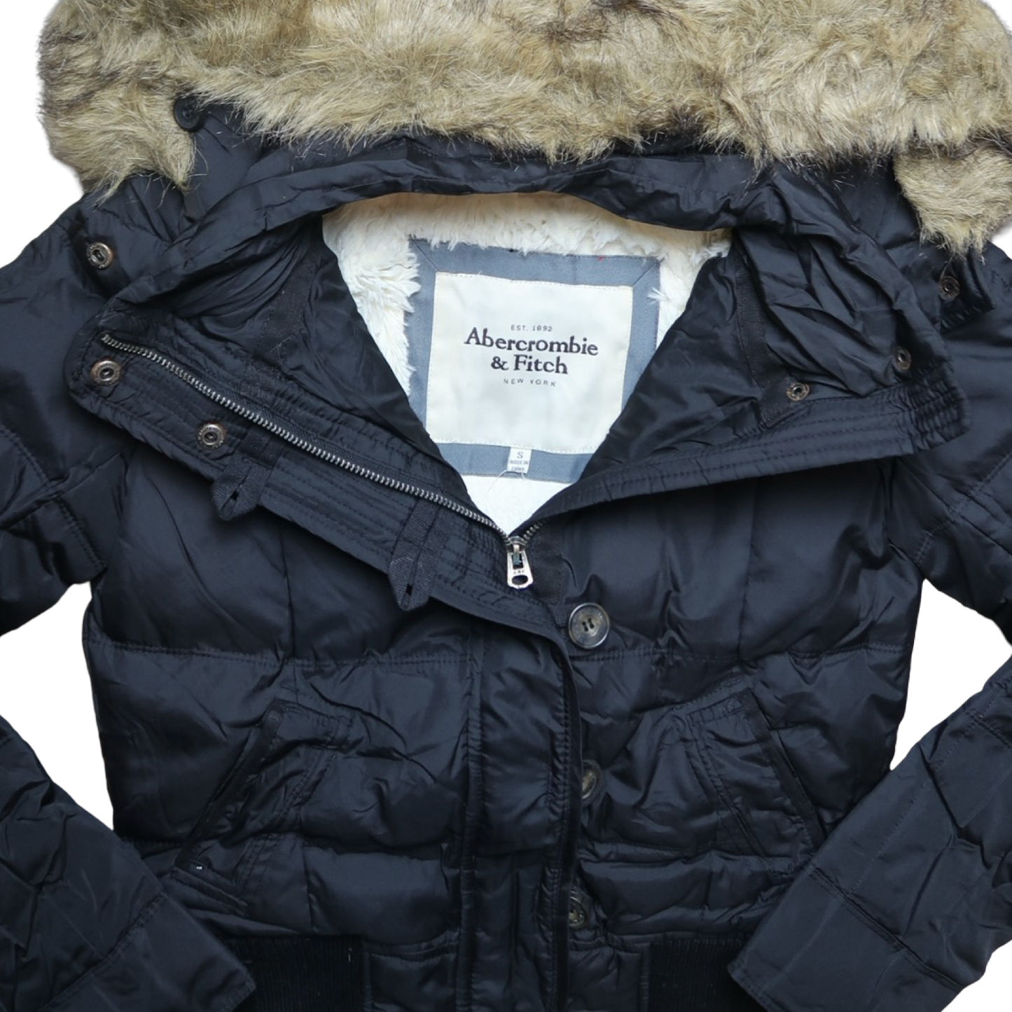 ABERCROMBIE & FITCH FUR JACKET - S