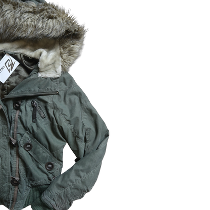 VINTAGE FUR PUFFER - M