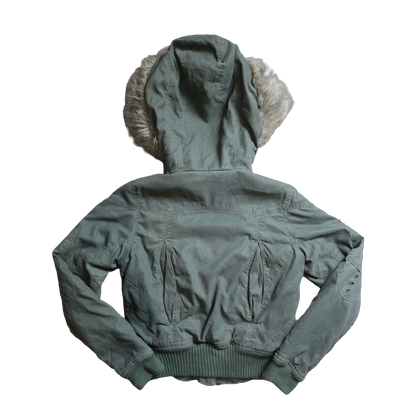 VINTAGE FUR PUFFER - M