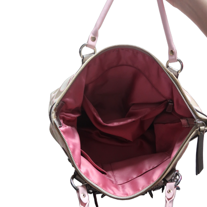 COACH DAISY OUTLINE SIGNATURE METALLIC EMMA TOTE - L