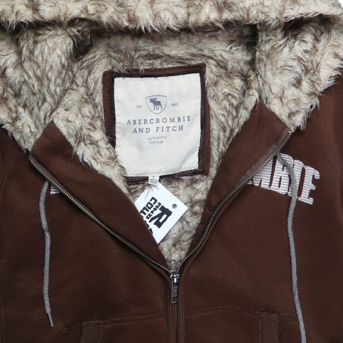 ABERCROMBIE & FITCH FUR JACKET - L