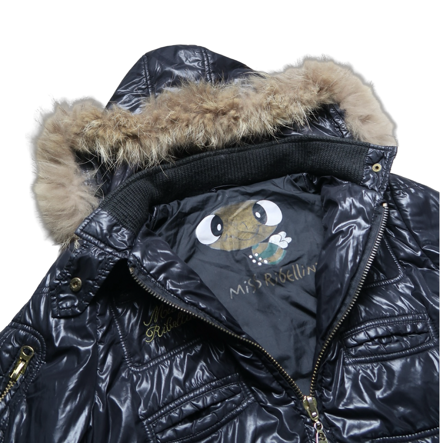 MISS RIBELLINA FUR PUFFER - M