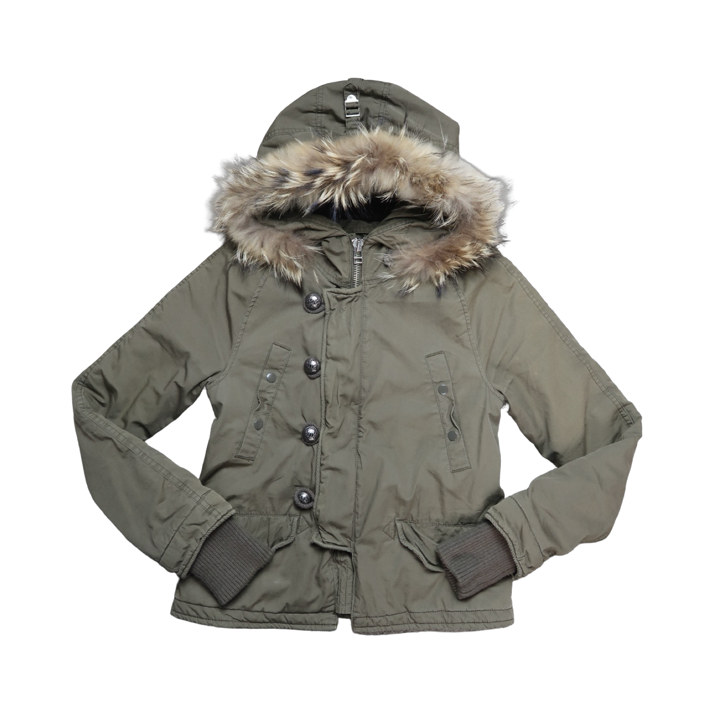 MOUSSY FUR JACKET - M