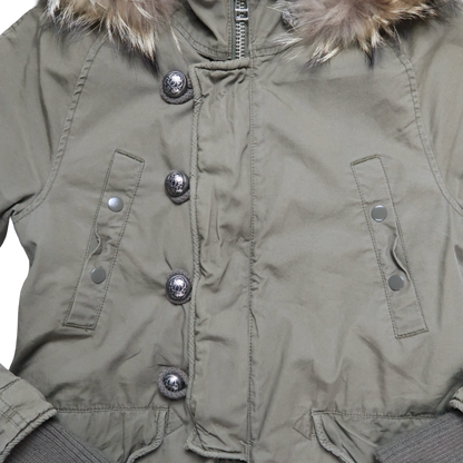 MOUSSY FUR JACKET - M