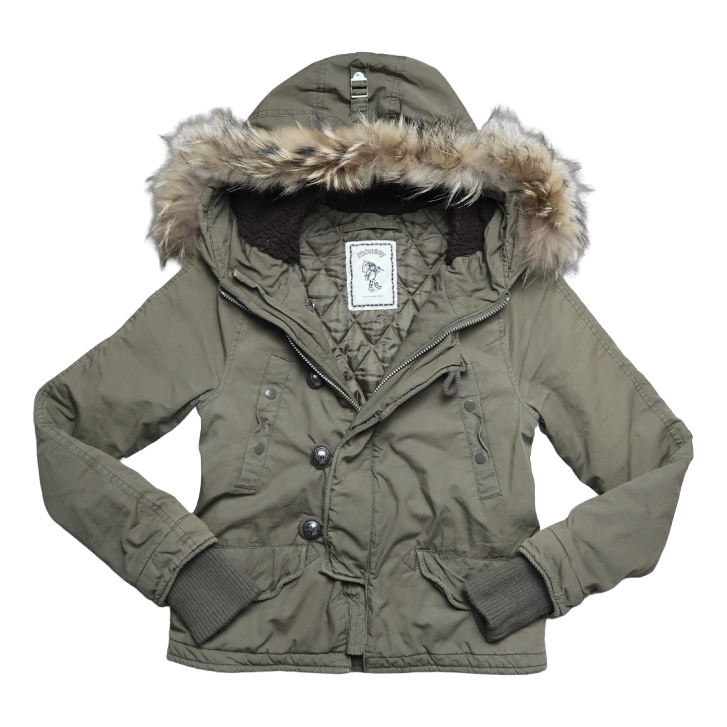 MOUSSY FUR JACKET - M