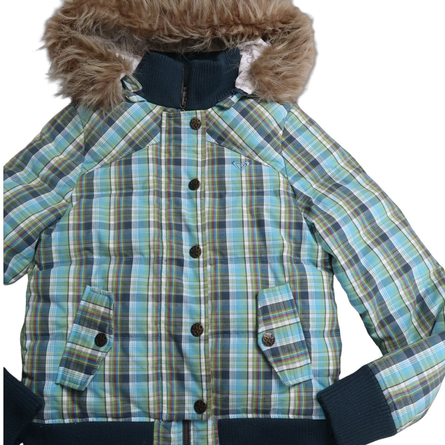 ROXY LATE 2000s FUR PUFFER - M