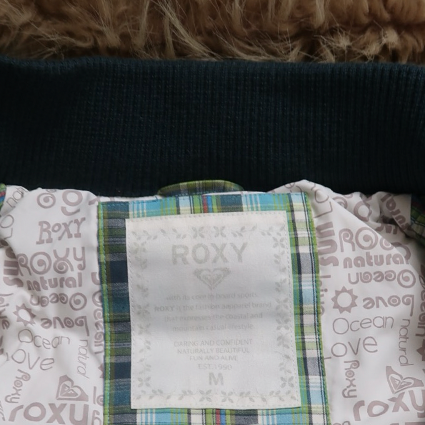 ROXY LATE 2000s FUR PUFFER - M