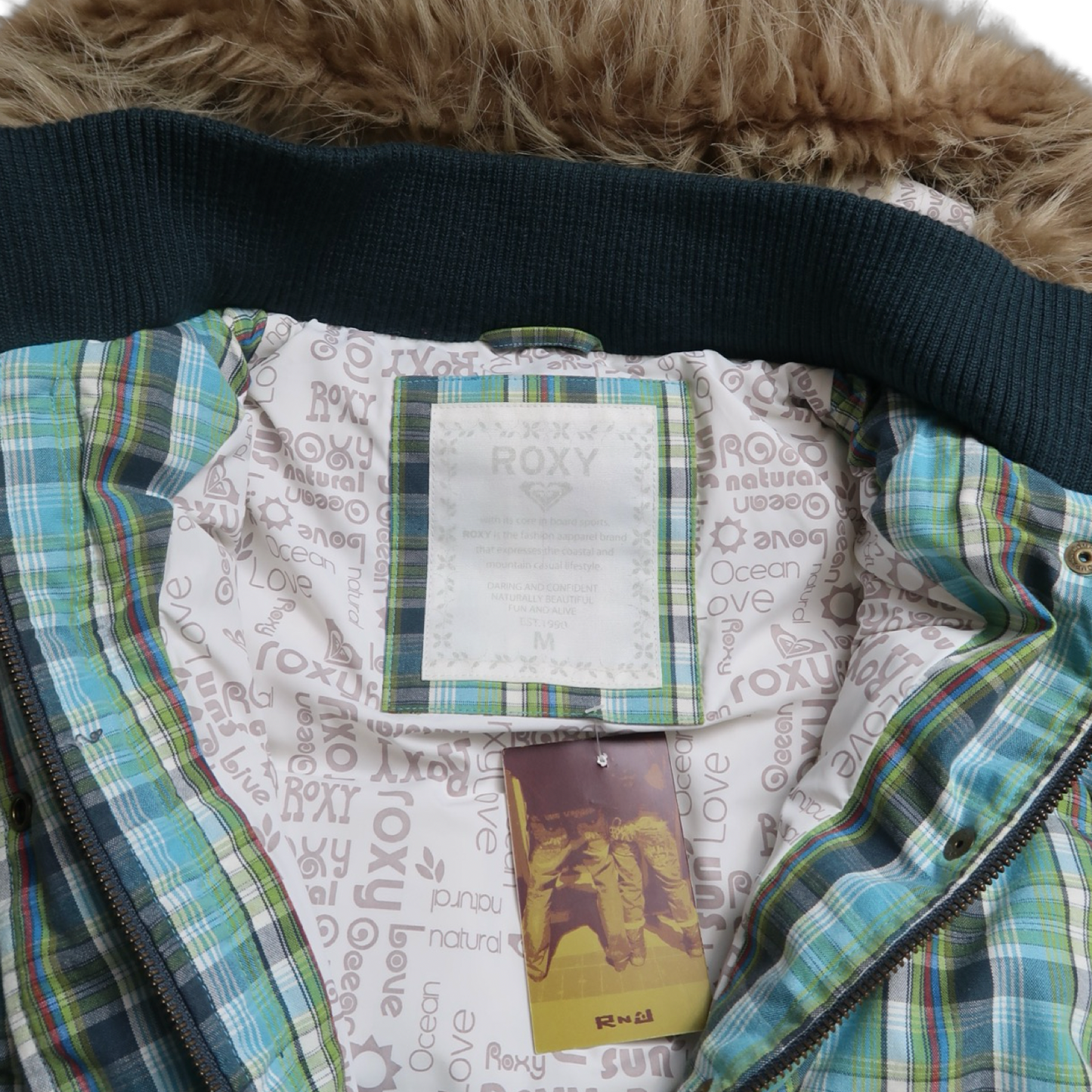 ROXY LATE 2000s FUR PUFFER - M
