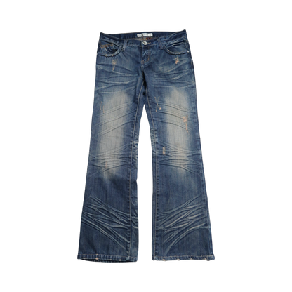 CRAZY WASH FLARE JEANS - 31"