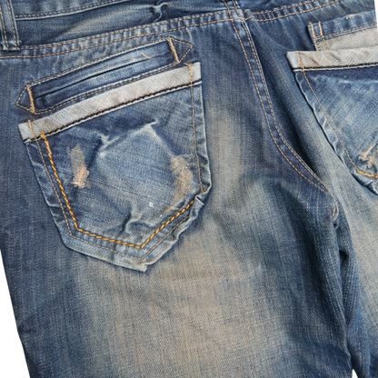 CRAZY WASH FLARE JEANS - 31"
