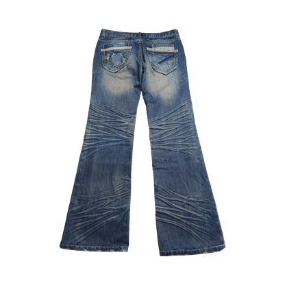 CRAZY WASH FLARE JEANS - 31"