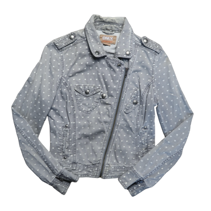 ONLY HEART DENIM JACKET - S