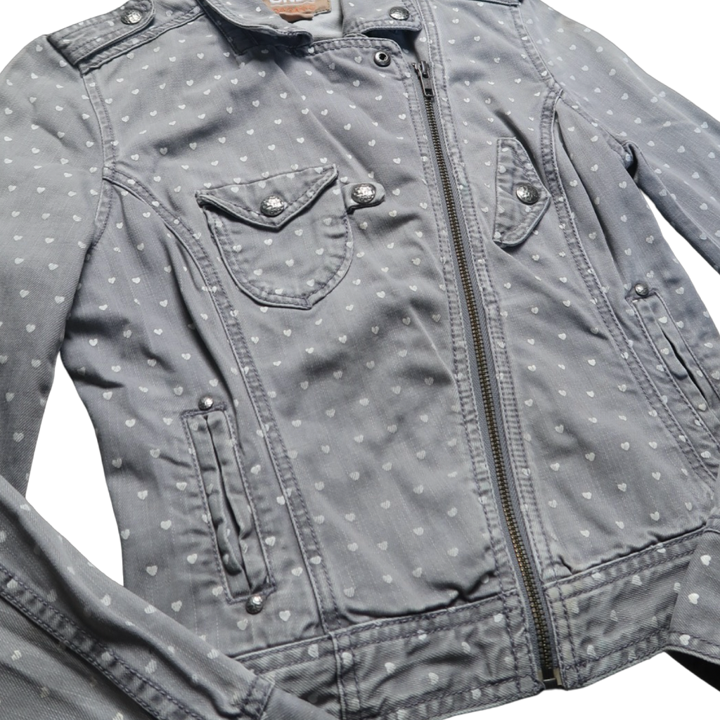 ONLY HEART DENIM JACKET - S