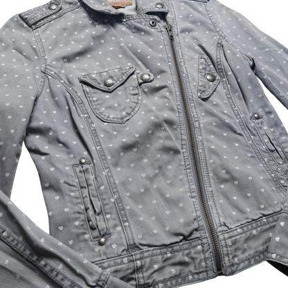 ONLY HEART DENIM JACKET - S