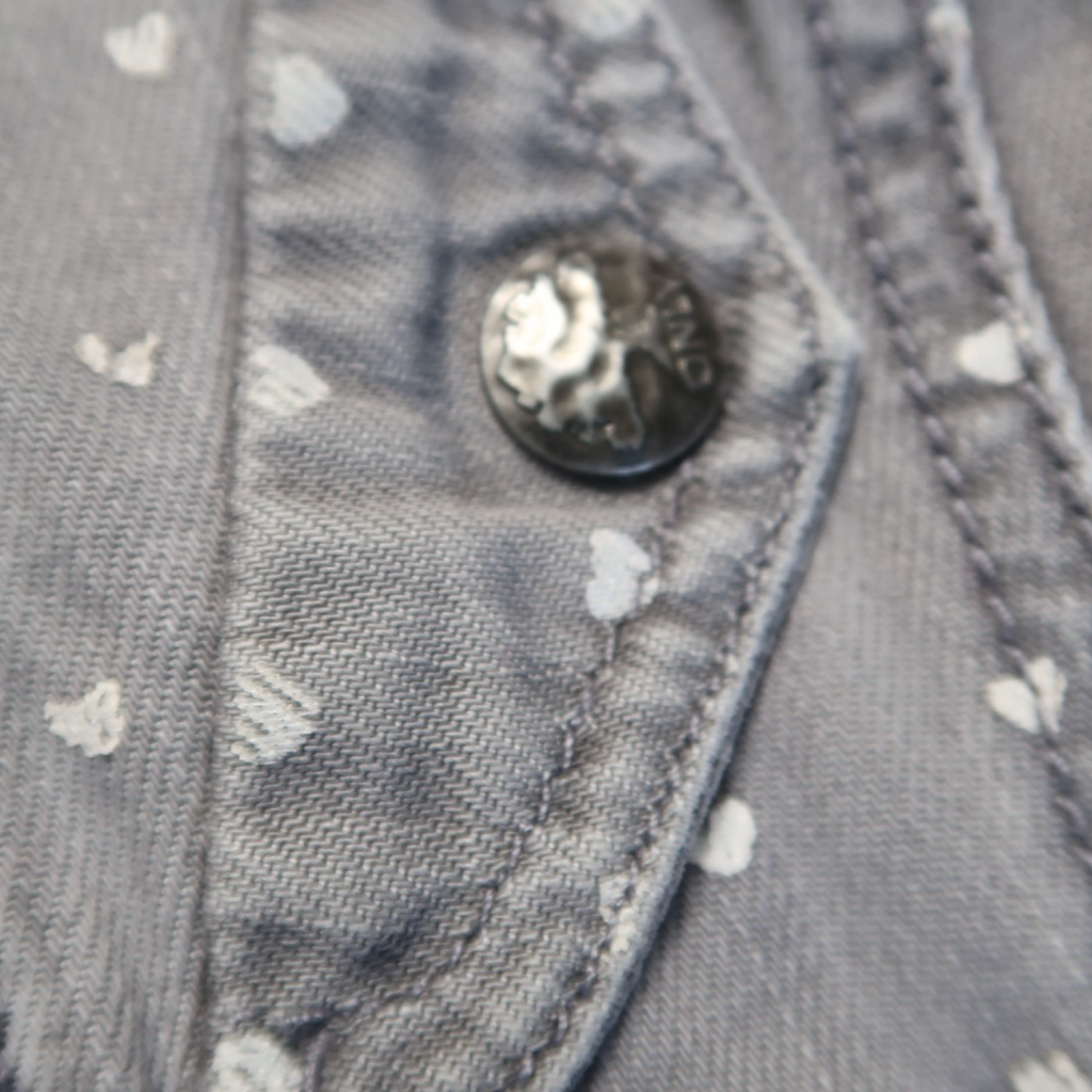 ONLY HEART DENIM JACKET - S