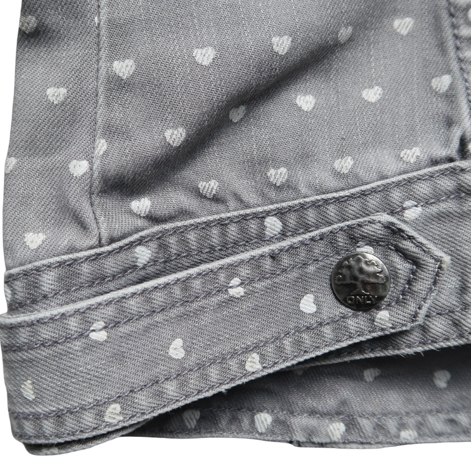 ONLY HEART DENIM JACKET - S