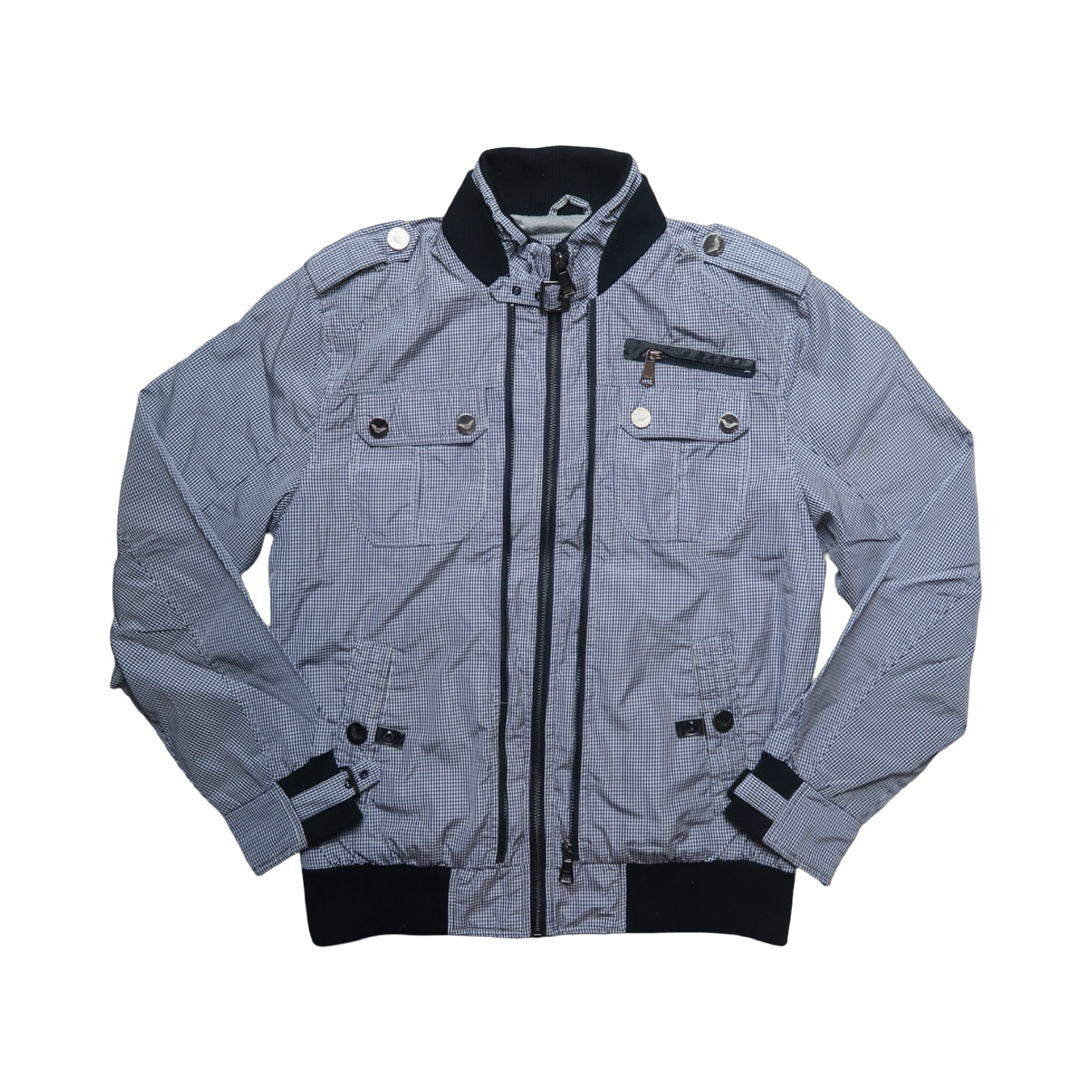 RD BLUE CHECKERED JACKET - L