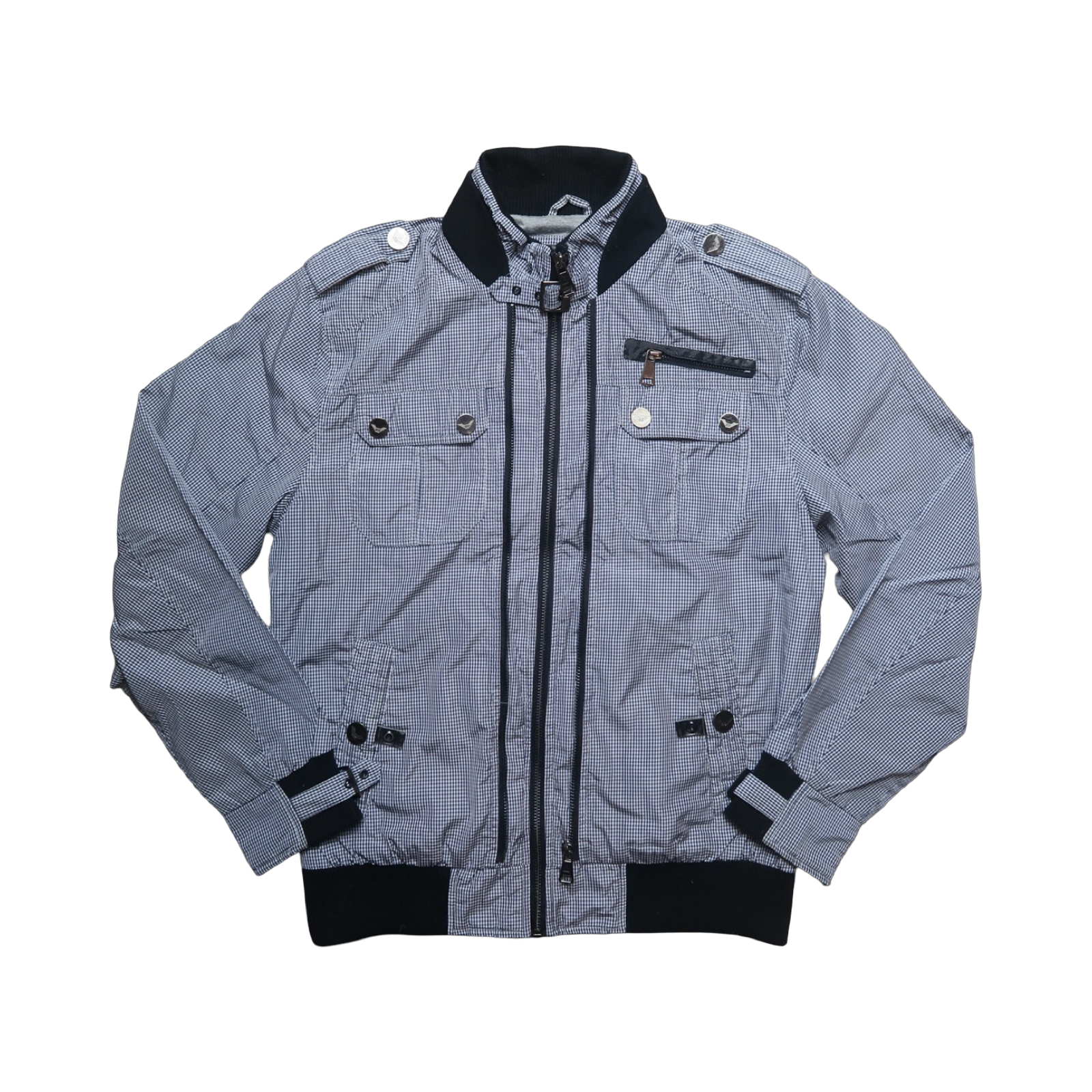 RD BLUE CHECKERED JACKET - L