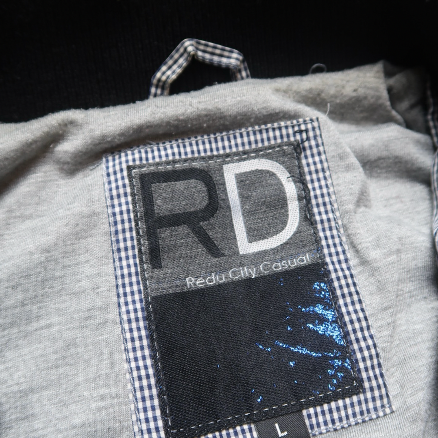 RD BLUE CHECKERED JACKET - L