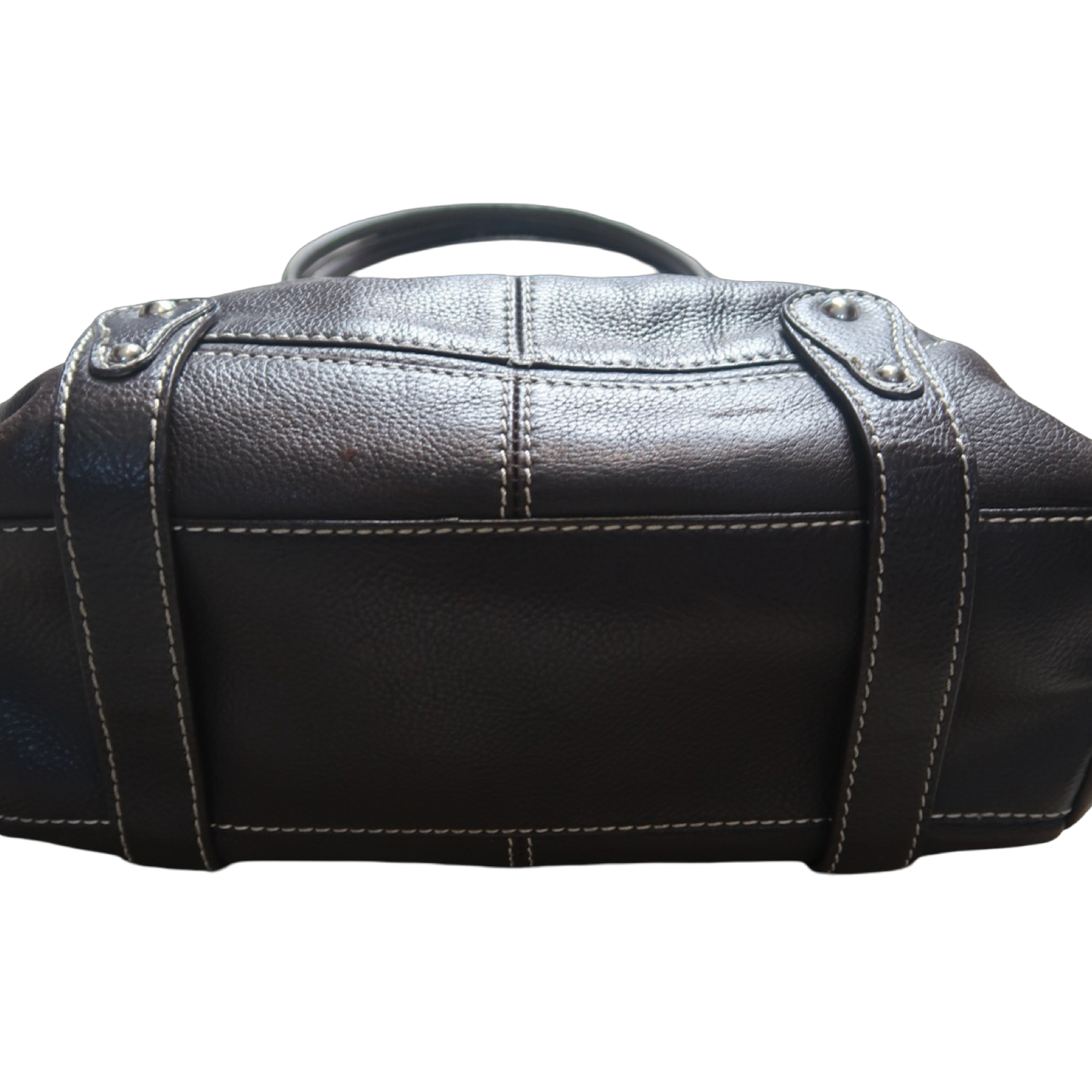 VINTAGE BROWN LEATHER BAG - M